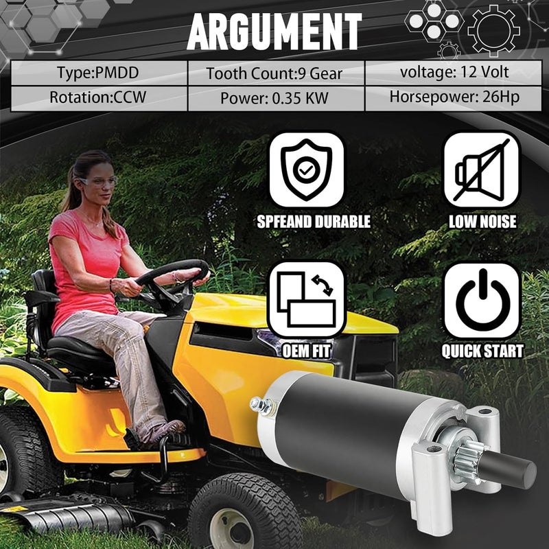 Autoverve Kohler 7000 Series Lawn Mower Starter Fit Cub Cadet Courage XT1 XT2 LT1045 LT1050 GT1554 I1046 LTX-1050 LTX-1046 RZT-50 20HP-22HP 23HP-25HP 26HP 27HP SV730 SV735 SV840 3209808 32-098-08S - Image 2